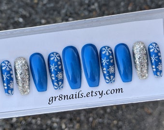 Christmas Press on Nails gel nails glue on nails stick on